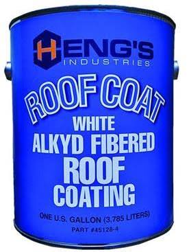 Hengs 45128-4 White Alkyd Fibered Roof Coating - 1 Gallon